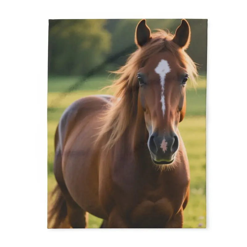 Wildlife Fleece, Horse Photo Blanket, Throw for Equestrian Fans