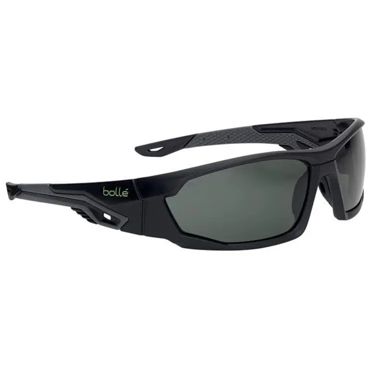 Bolle Mercuro Safety Glasses - Polarized Smoke Lens Construction Glasses for Home Improvement, Work Safety Use