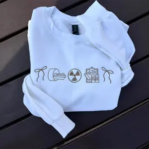 CT Radiology Tech Embroidered Sweatshirt | Radiography Icons Crewneck Pullover | Medical Gift for Radiology & CT Techs