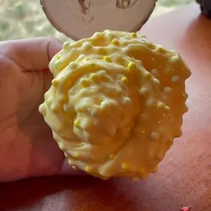 Buttered Popcorn Floam Slime - Non Edible Glossy Base with Beads for ASMR Fun & Cool Crunchy Texture Scented Like Buttered Popcorn