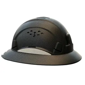 Black Carbon Fiber Hard Hat