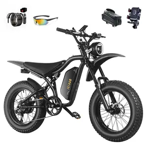 High-Performance QL200 Ebike Bike - 1500W Peak Power, 48V 15Ah Battery, 35 mph Top Speed, 60 mi Max Range, Full Suspension, Hydraulic Brakes, IPX6 Waterproof, LED Lights, for Adult Outdoor Riding, Ideal Gift for Outdoor Fun