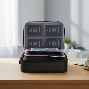 Home Simple Document Bag Organizer, Multi Pocket Organizer, Multi-Functional Oxford Cloth Storage Box, Portable Handbag File Holder, Durable Fabric Design