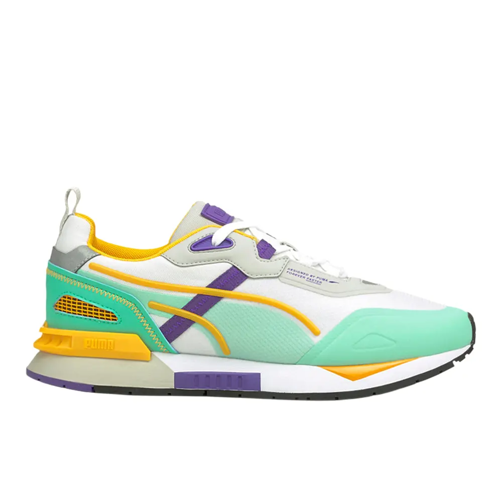 PUMA Mens Mirage Tech Lace Up Sneakers Shoes Casual - Green, White, Yellow