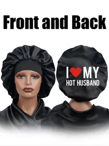 Unisex Soft Comfortable Sleep Cap, Back Printed Design, Ideal Christmas Gift, Daily Use Sleeping Hat, Couple Matching Sleepwear