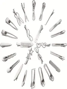 20 Piece Hair Clip Set, Y2K Style Sweet Cool Bangs Clips, Simple Word Clips for Outdoors, Dating, Family Use, Multi-Purpose Accessories