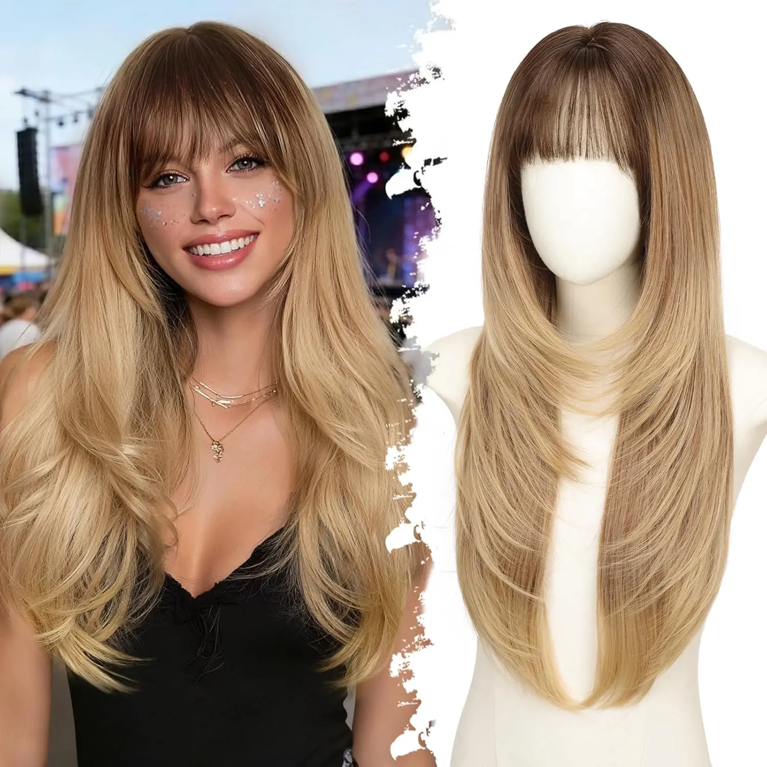 Dark Root to Honey Blonde Ombre