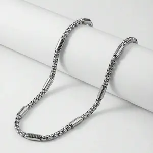 Men's Chain Necklace – Trendy Stainless Steel Jewelry, Perfect Gift For Boyfriend, Husband, Or Friend, Suitable To Wear On Daily Basis