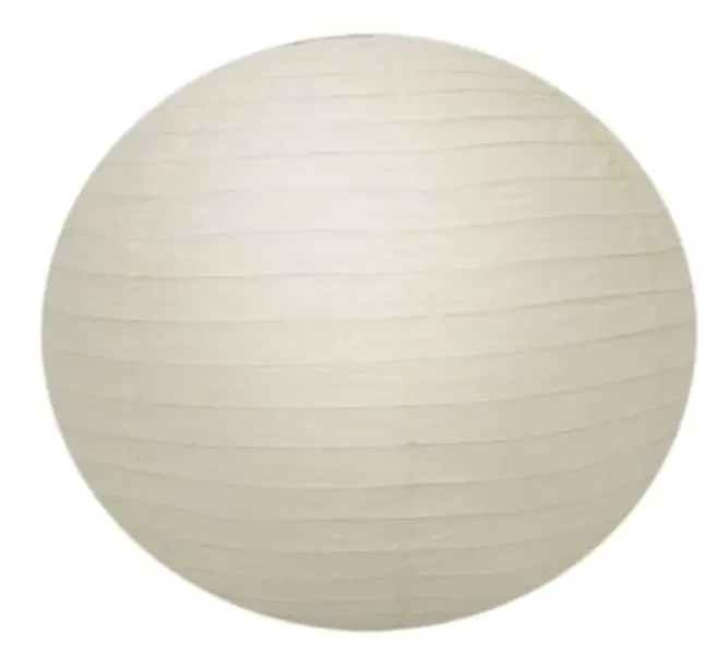 Thy Home 16in Diameter Round Chinese Paper Lantern, Durable Light Metal Frame, Plain Traditional Chinese Lantern Centrepieces for Wedding, Home Decoration, Paper Lantern Centrepieces