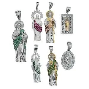 925 Silver San Judas Pendant, You Can Choose The Style