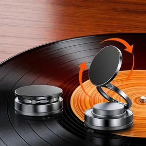 Car Phone Holder Magnetic, 360° Rotating Foldable Cell Phone Mount with Super Strong Magnet & Vacuum Suction - Portable Phone Stand for Car, Desk, Home (Universal Phone Accessory)