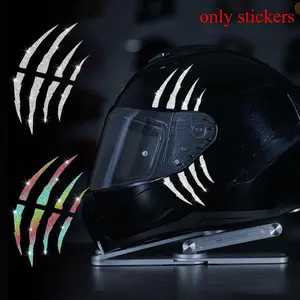 Motorcycle Helmet Sticker, Imitation Diamond Glitter Monster Claw Marks Motorbike Helmet Sticker, Waterproof Self-adhesive Sticker for Racing Helmets, Motorbike Fuel Tanks, Scooter Body
