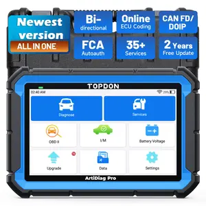 TOPDON ArtiDiag Pro Bidirectional Scan Tool, ECU Coding OBD2 Scanner Diagnostic Tool, 2 Years Free Update(Worth 300)/FCA Autoauth/35+ Services/All System Diagnosis
