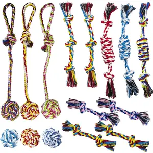 Small  Rope Toys, 15 Pack Puppy Rope  Set for Small Breeds 0-22 lbs, Various Tug Toys for , Entertainment & Interaction