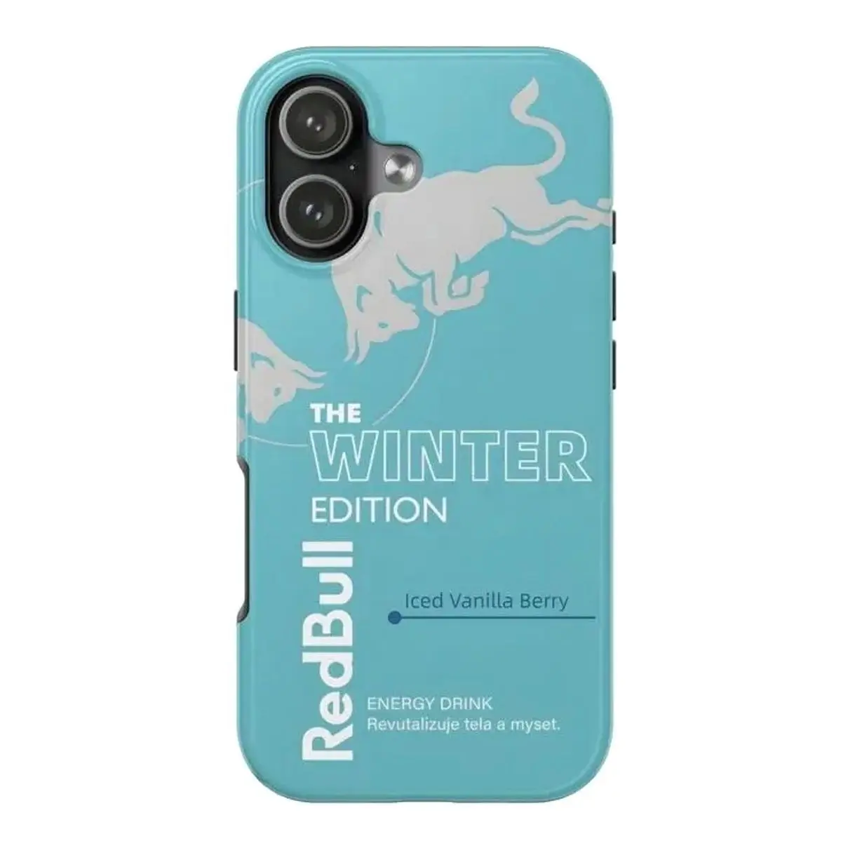 Red Bull Winter Edition Phone Case Compatible with iPhone 17, 16, 15, 14, 13, 12, 11, X & Galaxy