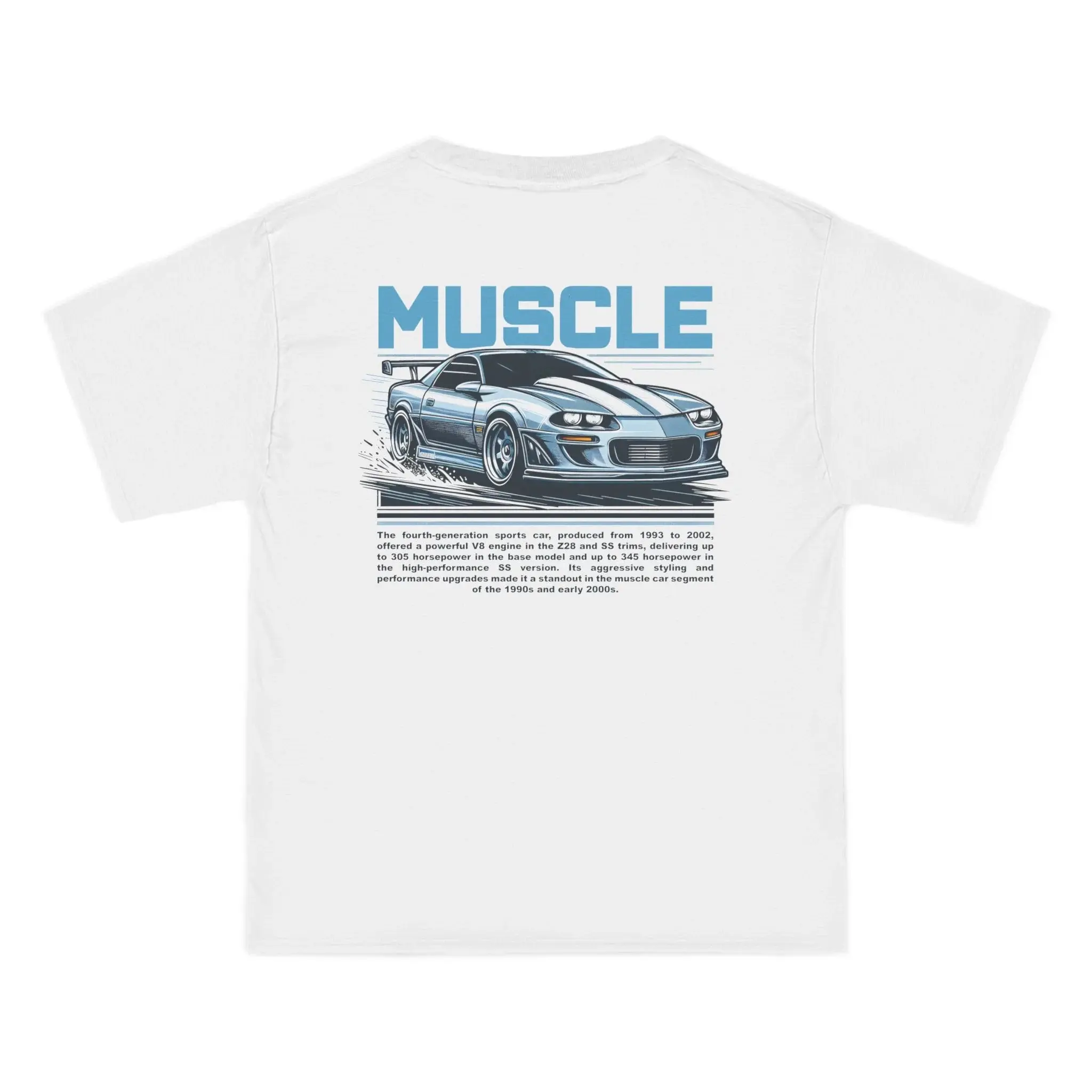 1993–2002 Chevy Camaro Z28 4th Gen Sports Car Graphic T-Shirt Sweatshirt Hoodie 2 Sided, Car Enthusiast And Fans Gift