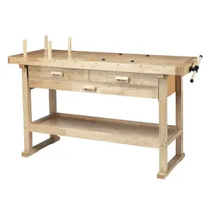 YUKON 60 in., 3-Drawer Hardwood Workbench
