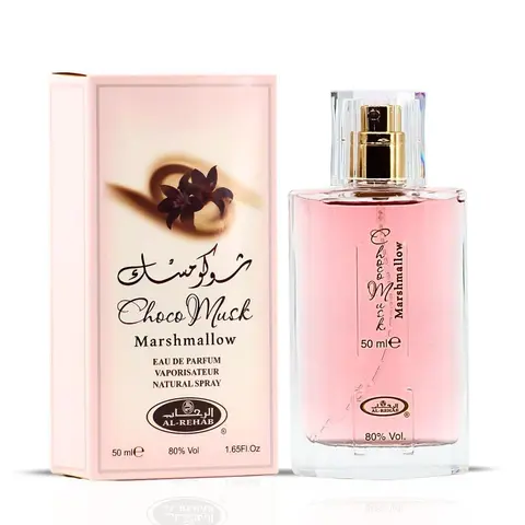 Women's Al-Rehab Choco Musk Marshmallow Eau de Parfum (50ml/1.65oz) - EDP Fragrance, Arabian Floral-Gourmand Scent with Strawberry, Marshmallow, Cocoa, Sweet Fluffy Long-Lasting Perfume for Women, Gift Option, Perfumes For Women