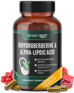 Refined Root Dihydroberberine 300mg with Alpha Lipoic Acid 600mg Supplement - Extra Strength Berberine Supplement with Alpha-Lipoic Acid (ALA) - Advanced Dihydroberberine Supplement for Optimal Health