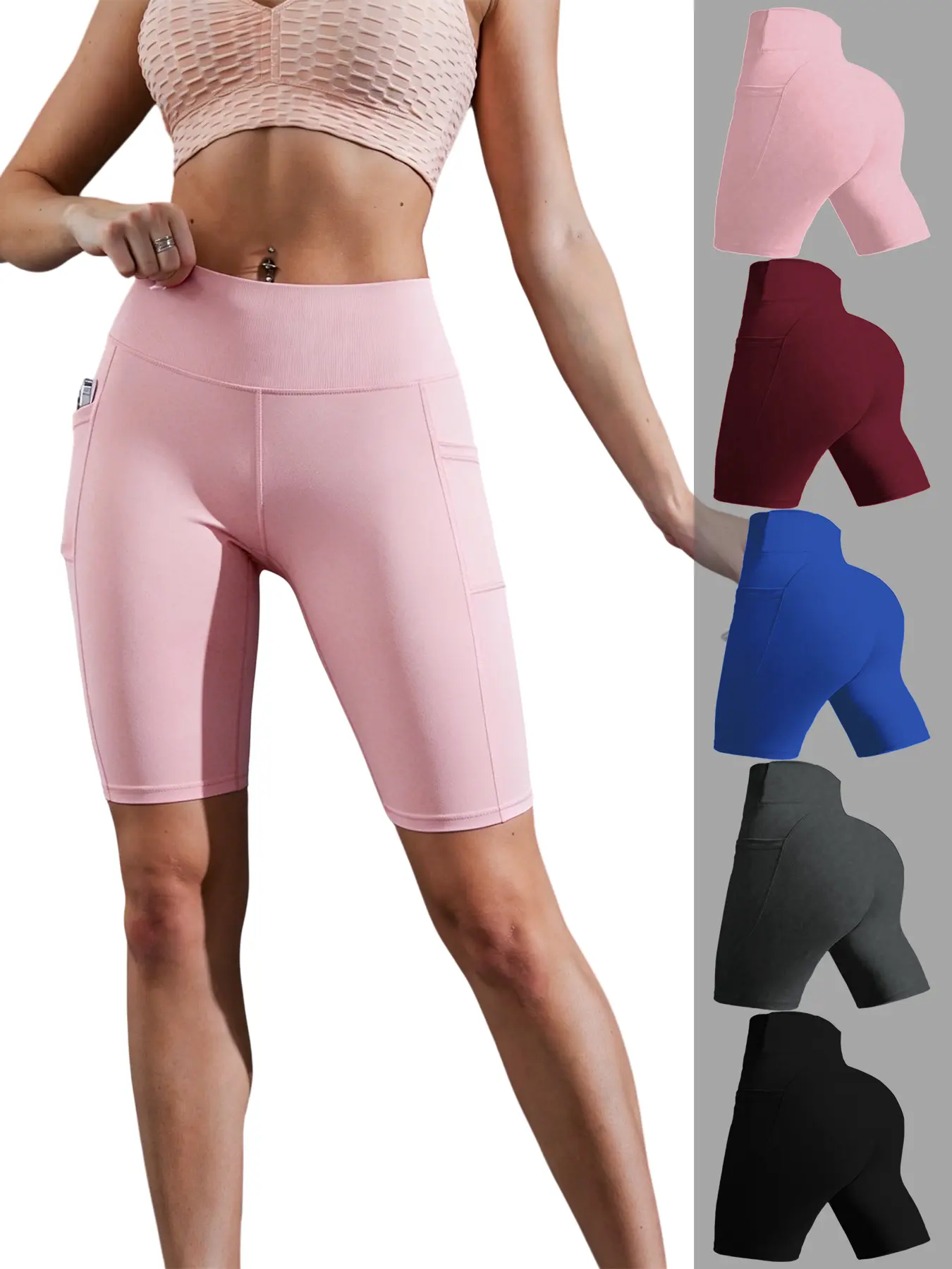 Women's 5-Pack 5-Inch Summer Shorts - High-Waisted Booty Lifting, Tummy Control & Side Pockets | Perfect For Hot Yoga, Zumba, Strength Training & Travel