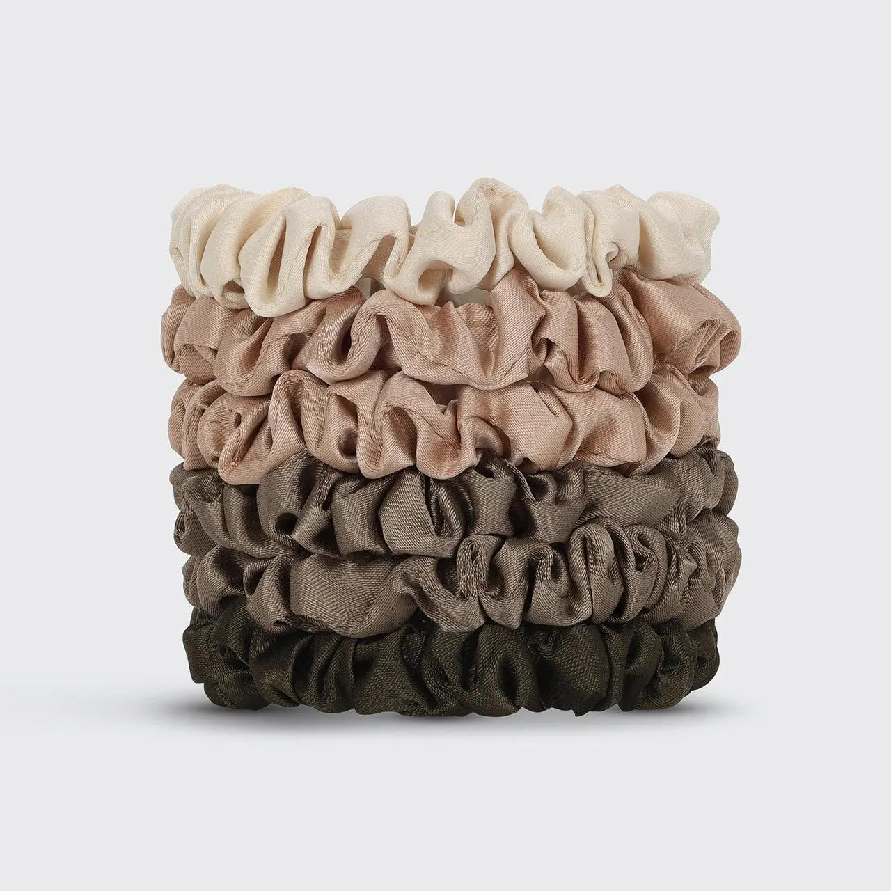 Ultra Petite Satin Scrunchies 6pc - Eucalyptus Ultra Petite Satin Scrunchies 6pc - Eucalyptus