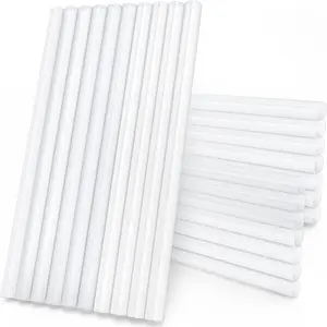 Hot Melt Glue Stick, 10.6" L x 0.27" - Clear hot melt glue stick acts as a versatile adhesive for plastics, florals, fabric, leather, foam and more