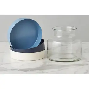 3-in-1 Glass Bloom Vase, Maritime Color Set