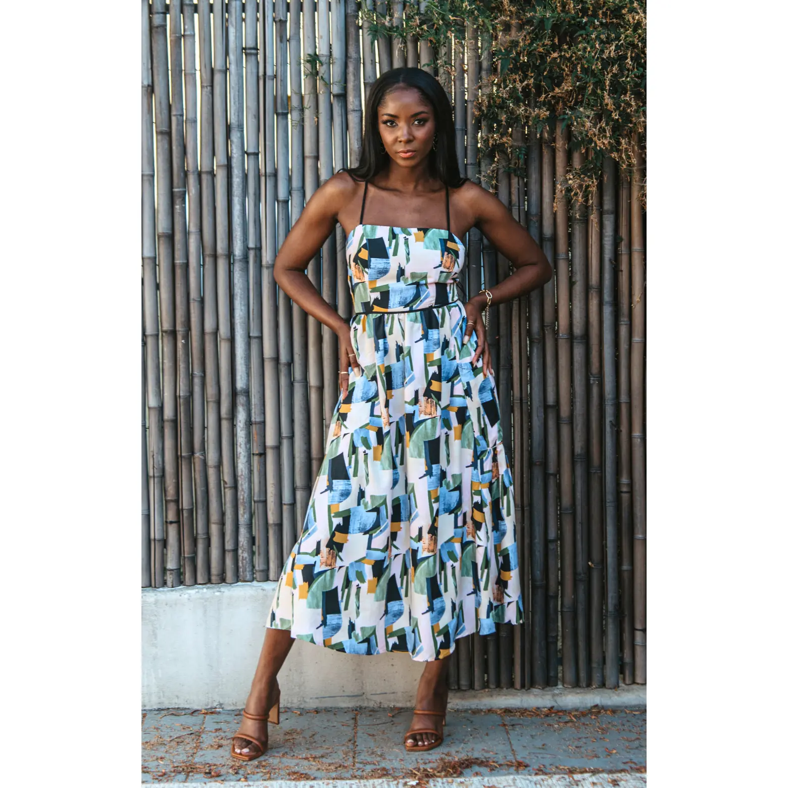 Jasmine Strappy Back Midi Dress