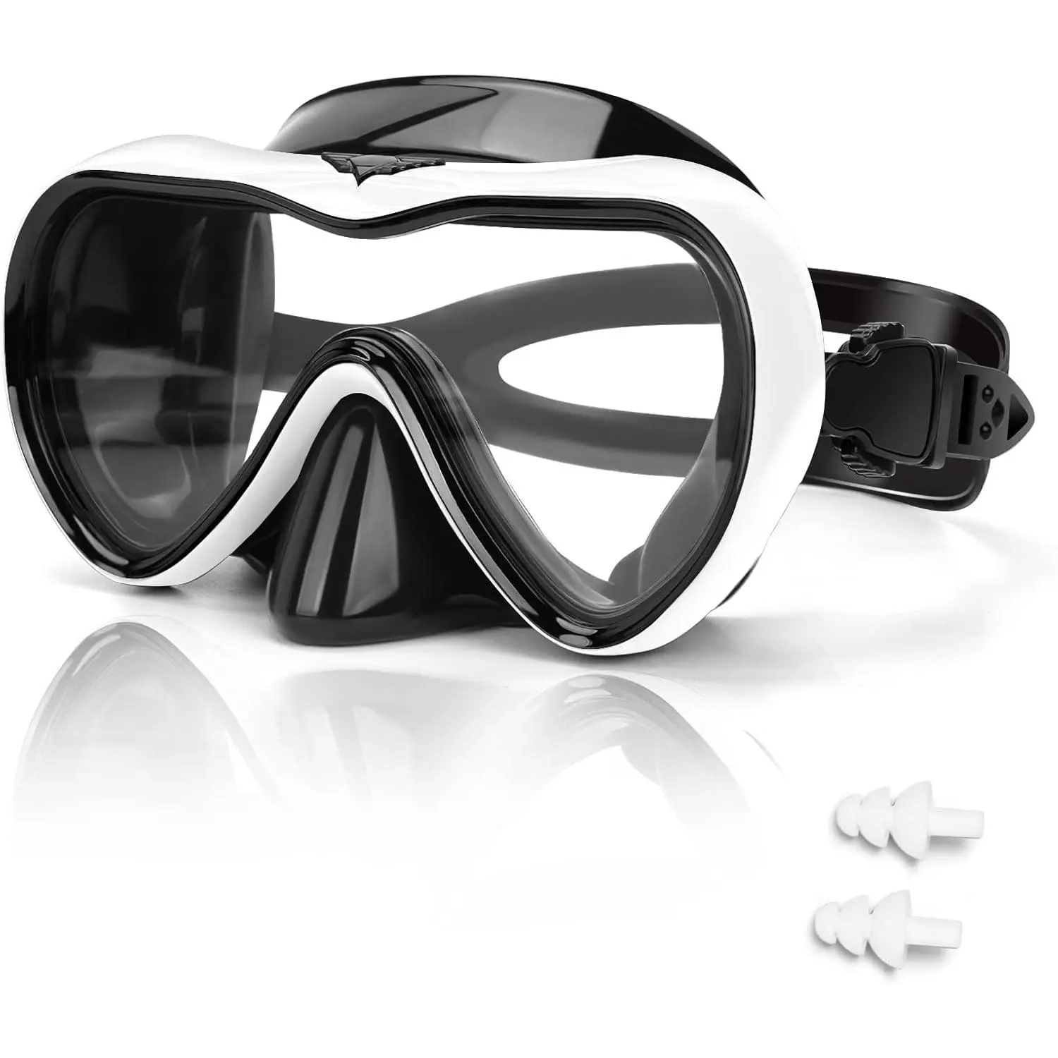 Swimming Goggles, Anti-Fog Dive Goggles with Nose Cover, Anti-Leak  Dive Mask for Adult Diving Mask, 180 Degree HD Tempered Glass Swim Mask for Snorkeling Mask with Earplugs, Diving Goggles