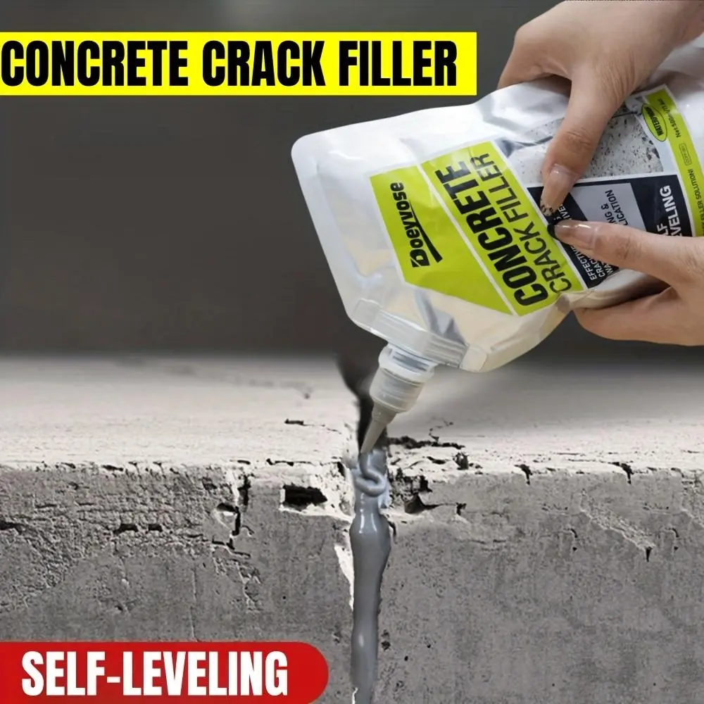 Doeyvose RV Strong Cement Crack Repair Agent, Fast Drying Waterproof Formula, Quick Fix for Cracks, Effective Concrete Repair Solution, Magic Crack Filler for Concrete, Concrete Crack Filler, Concrete Caulking Adhesive