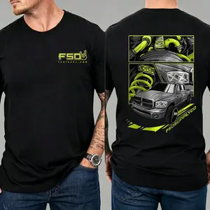 [100% Cotton] FSD Racing High Horsepower Truck Graphic T-Shirt, Neon Engine Bay Diesel Inspired Streetwear Tee, Custom Performance Automotive Shirt for Men,shirt men,shirts for men graphic tees