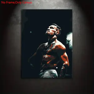 1 piece/set frameless canvas painting print poster, classic digital art, Conor McGregor portrait, a perfect gift for mixed martial arts enthusiasts, ideal gift for bedroom, living room, Creative modern decoration, mural & wall decor