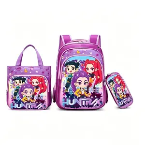 2026 3Pcs K-Pop Witch HunterBackpack 3PCSSetl 16 Inch Kids SchoolBackpack for Girls,Lunch Bag & PencilCase, 2026 Must HaveBack to School Gift for Teens