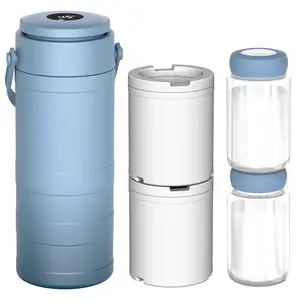 Portable Breast Milk Cooler, 360° Cooling, 24-Hour Freshness, 22oz Capacity, Includes 2 BPA-Free Storage Bottles, Ideal for Outdoor Use