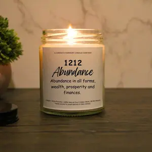 1212 Angel Number Candle |Law of Attraction | Repeating Numbers Candle | Numerology Candle |Manifestation Candle |Mystical Candle |Spiritual
