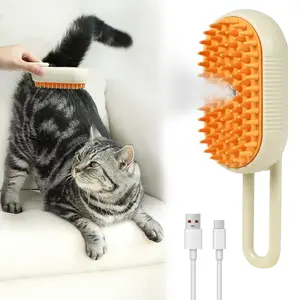 Pet Steam Brush for Cat - Cat Steam Brushes for Indoor Cats Shedding, Rechargeable Steaming Brush for Dogs, Dog Mist Water Steamer, Pet Spray Hair Removal Comb for Massage Grooming