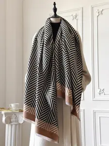 Women's Elegant Fashion Scarf, Thick Woven Fabric, Warm Fabric, Fitted Style, Perfect for Fall & Winter, Stylish Accessory for Daily Wear