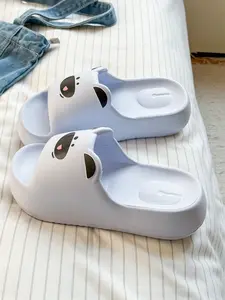 Women's Cartoon Rabbit Slippers, Indoor Home Comfort Bathroom Bath Shoes, Lightweight Outdoor Beach Sandals, Casual Wear, Slide