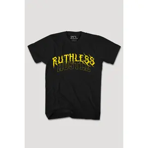 Ruthless Hustle Tee (Yellow Logo)