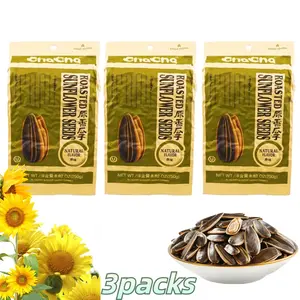 3Packs CHACHA Roasted Sunflower Seeds, 8.82oz/Pack Snack Natural Vitamin Fiber 3Packs CHACHA Roasted Sunflower Seeds, 8.82oz/Pack Snack Natural Vitamin Fiber
