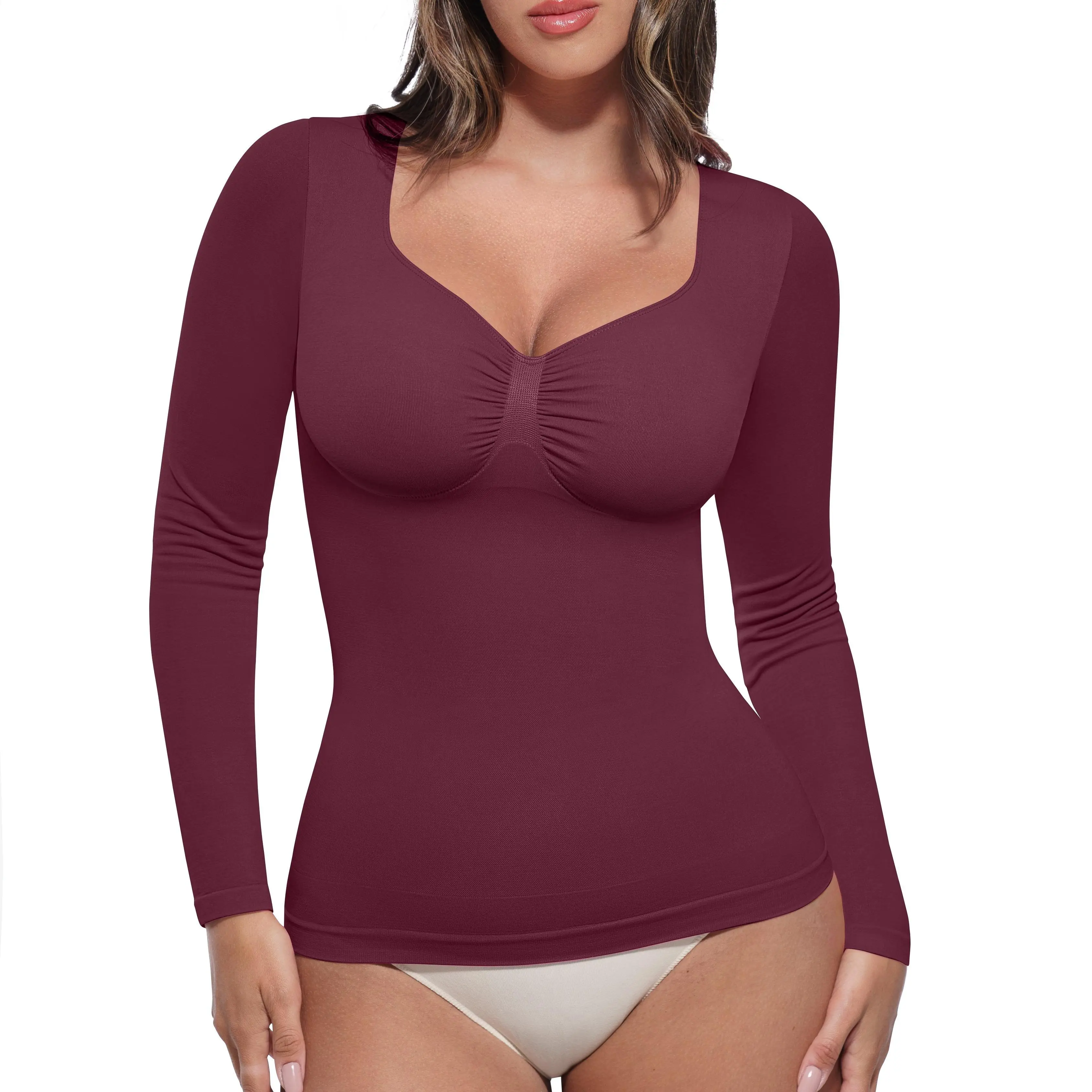 FeelinGirl #Live Long Sleeve Seamless Underwear Womenswear Tops long-sleeved top Shapewear Fits Everyday newarrivals SohoChic