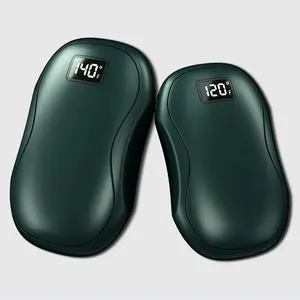 2Pack 2x6000mAh Electric Hand Warmer and Power Bank 2 in 1 USB Rechargeable Hand Warmers, 2-Sided Heating, 3 Heating Settings, Portable Pocket Heater, Winter Gifts