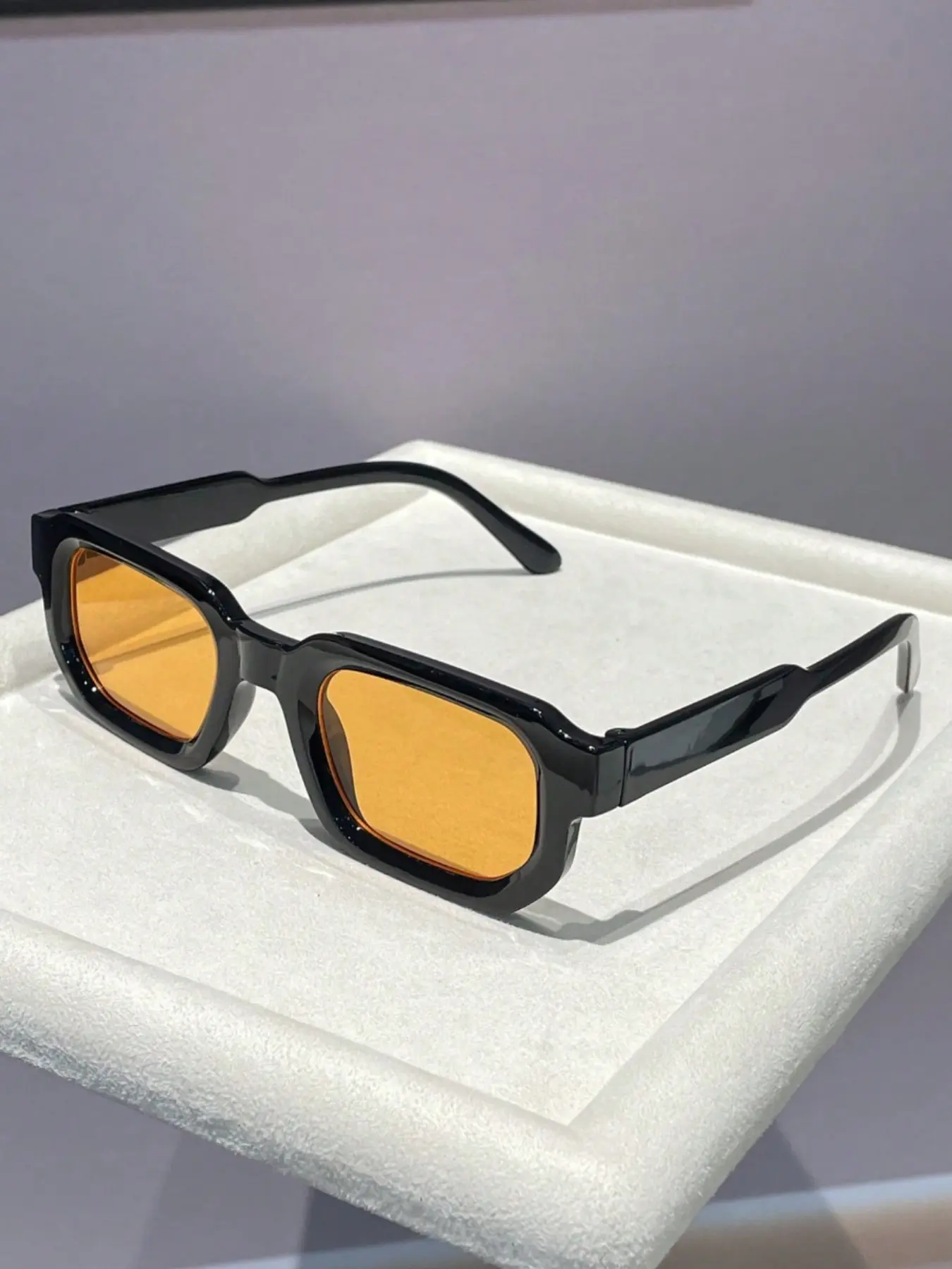 Unisex Vintage Square Sunglasses Set, Fashion Decorative Glasses, Street Style, Daily Wear, Holiday Gift, All Seasons, Trendy Square Sunglasses, Summer Sunglasses, Tinted Lens Glasses