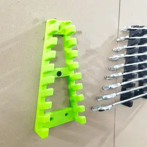 Plastic Wall-Mounted Wrench Organizer Rack, 3D Printed, Ideal for Garage Tool Storage, Manual Tools Holder, Easy to Install