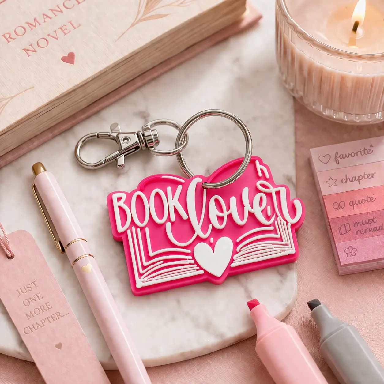 Pink with White Letters