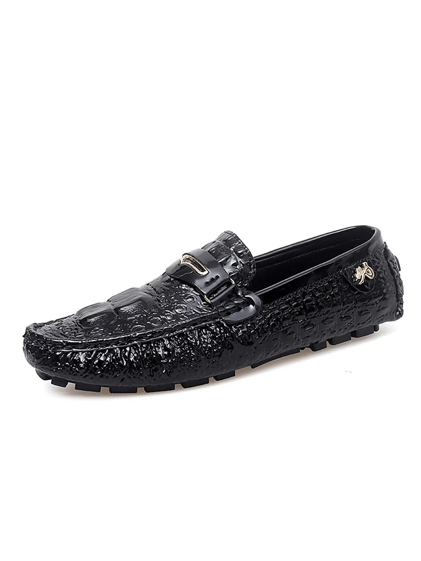 Unisex Crocodile-patterned Loafers, Sophisticated Flat Driving Shoes, Comfortable and Lightweight Slip-on Style, Suitable for Parties, Banquets, Weddings, Dates, Business Offices, Daily Commutes and Many Other Occasions.