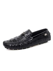 Crocodile Texture Men's & Women's Loafers, Comfortable Lightweight Design, Casual Round Toe Shoes for All Seasons