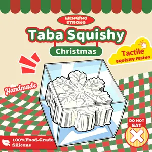 [wenqing taba squishy] Snowflake - Handmade Taba Squishy Toy / Sticky Squeeze Toy, Children's Gift, Children's Day Gift, Stress Relief Toy 314g Squishy Toy, Stress Ball
