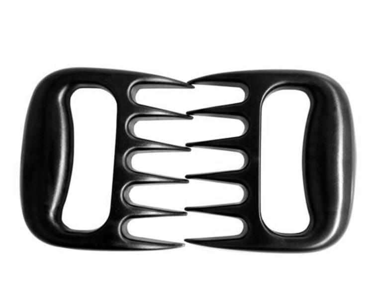 Creative Bear Claw Shredder for Barbecue BBQ - Non-slip Durable PC Material Black 2 Pieces Meat Processing Forks 11.5x11x2.4cm