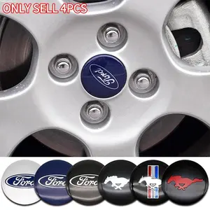 Ford Mustang Wheel HUB Center Cap Sticker 56mm/4pcs, Universal Wheel HUB Decoration, Waterproof High Temperature Resistant, Multiple Sizes and Colors, Car Decals, Decal For Cars
